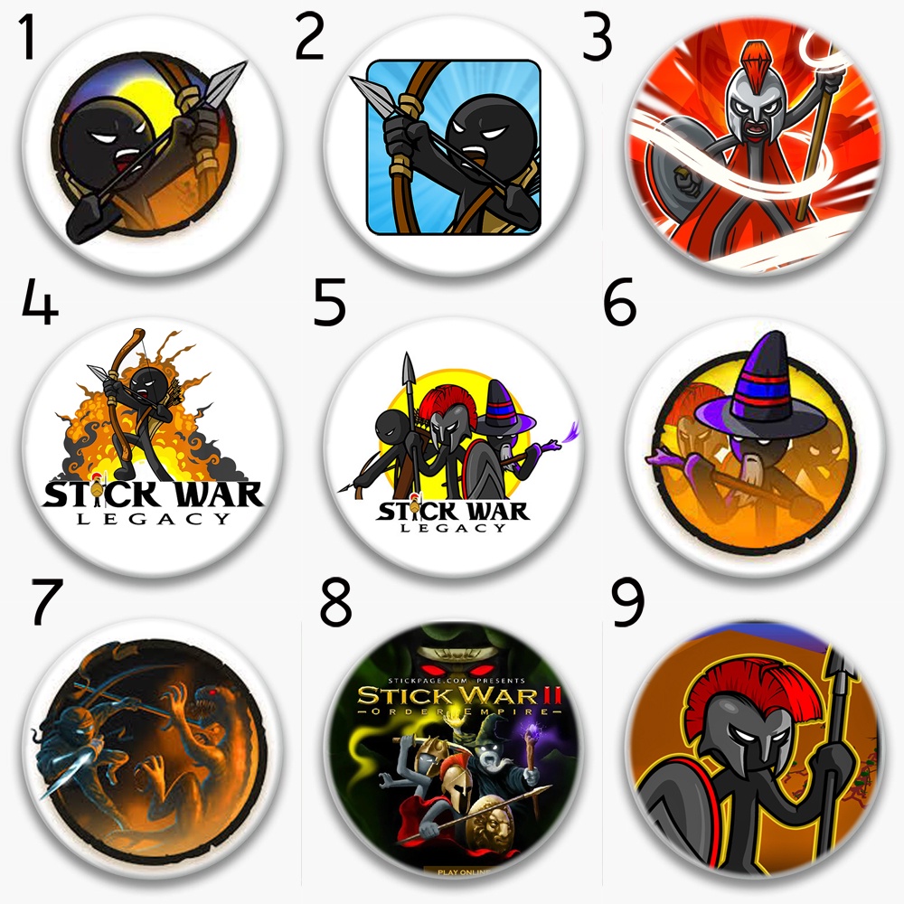 Huy hiệu game Stick War  Legacy  Đại chiến người que cài áo balo