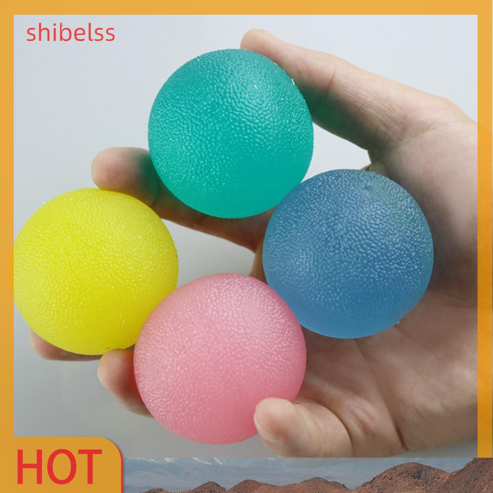 （ʚshibelss）Strength Hand Grip Muscle Power Train Jelly Fitness Finger Exerciser Ball