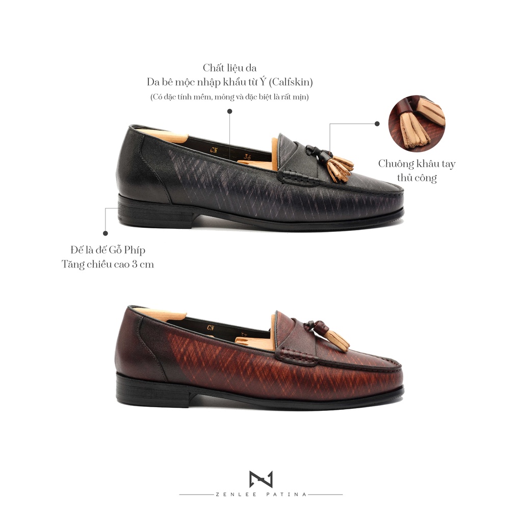Giày lười thủ công ZENLEE PATINA LPC01X