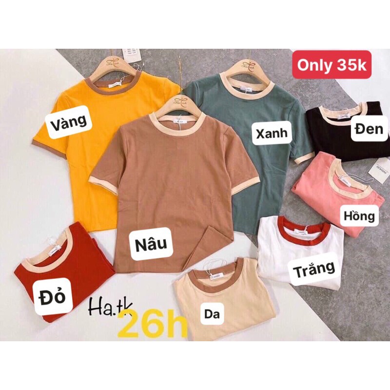 áo thun giấy trơn free size chạy viền tay