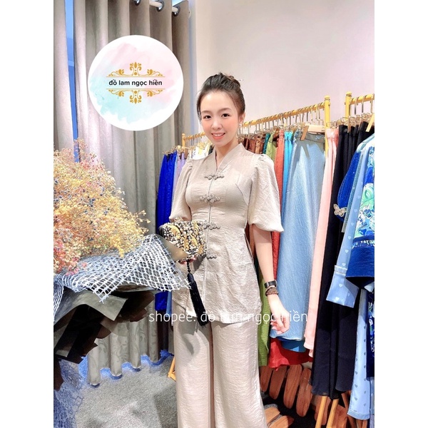 MẪU MỚI,ĐỒ LAM ĐI CHÙA THIẾT KẾ ĐẸP CỔ TIM NÚT TÀU ĐỦ SIZE, CHẤT LIỆU LỤA PHÁP