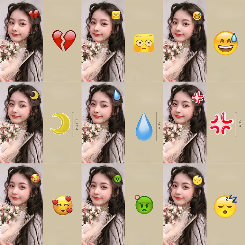 Kẹp tóc nhựa acrylic phong cách Hàn Quốc dễ thương