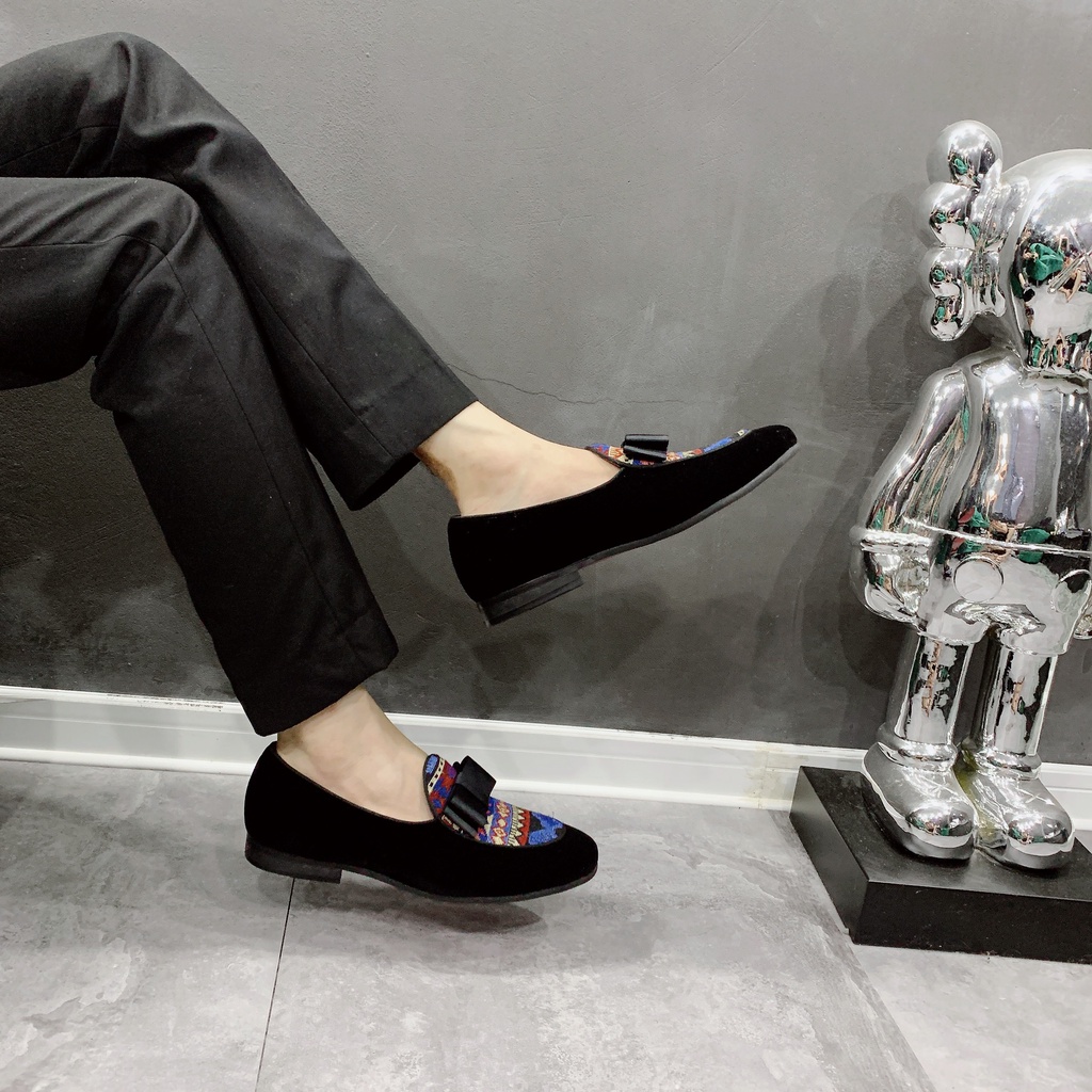 Giầy tây, giày da nam chất nhung cao cấp, kiểu dáng loafer :  153