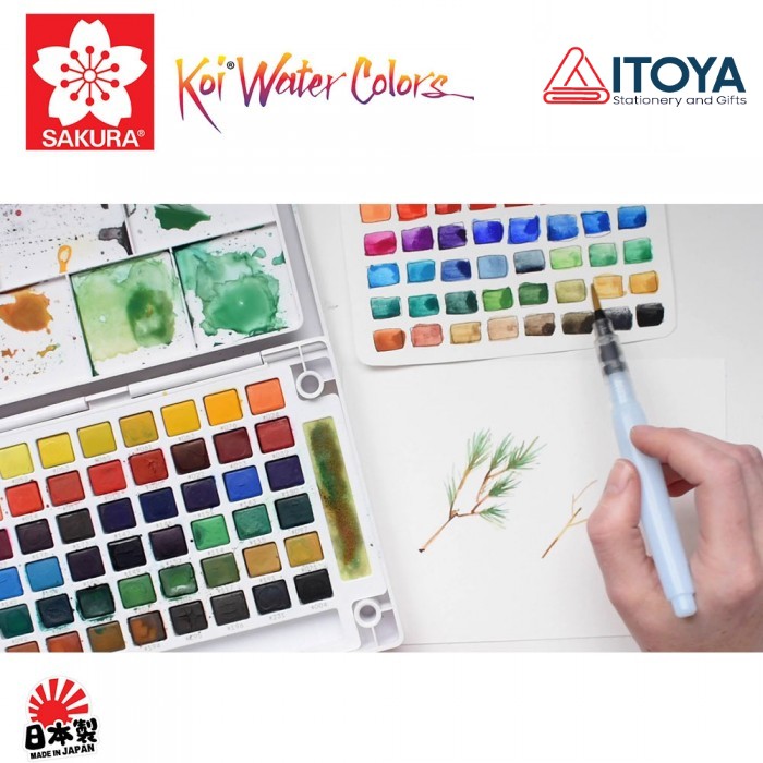 Bộ màu nước Sakura Koi Water Colours, 12/18/24/30/36/48 màu