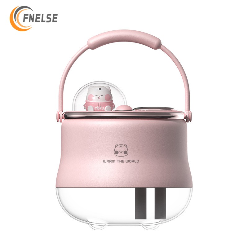 Máy tạo ẩm khuếch tán Fnelse hình vật nuôi dễ thương sạc lại 400ML