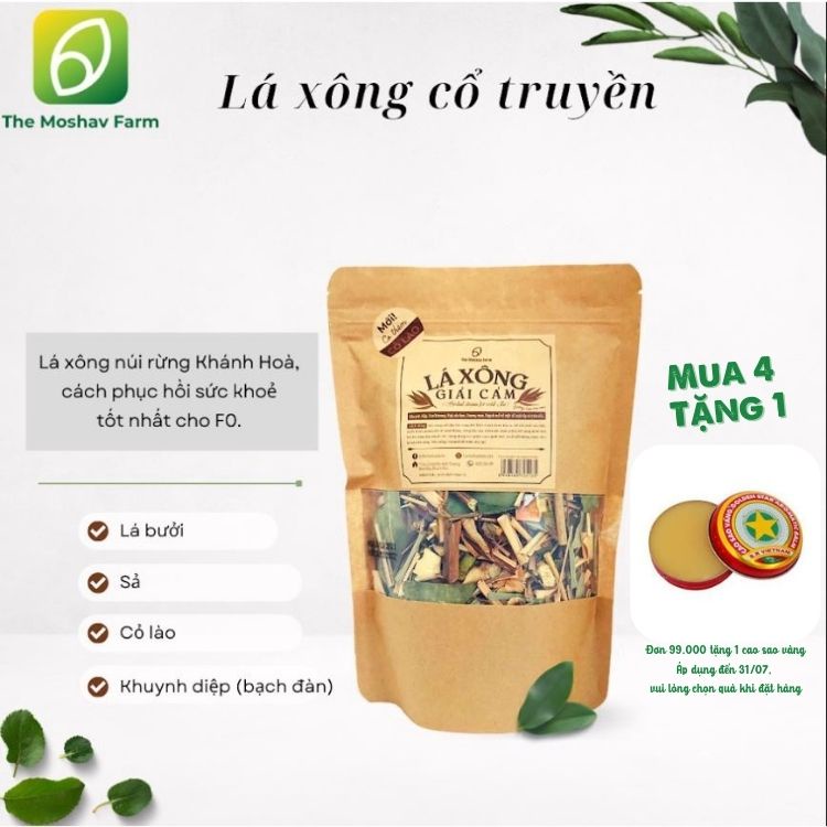 Xông Giải Cảm Tăng Cường Sức Khỏe, Lá Xông Khô Xông Người Xông Mặt Xông Phòng Thảo Dược Thiên Nhiên Sấy Lạnh 100g
