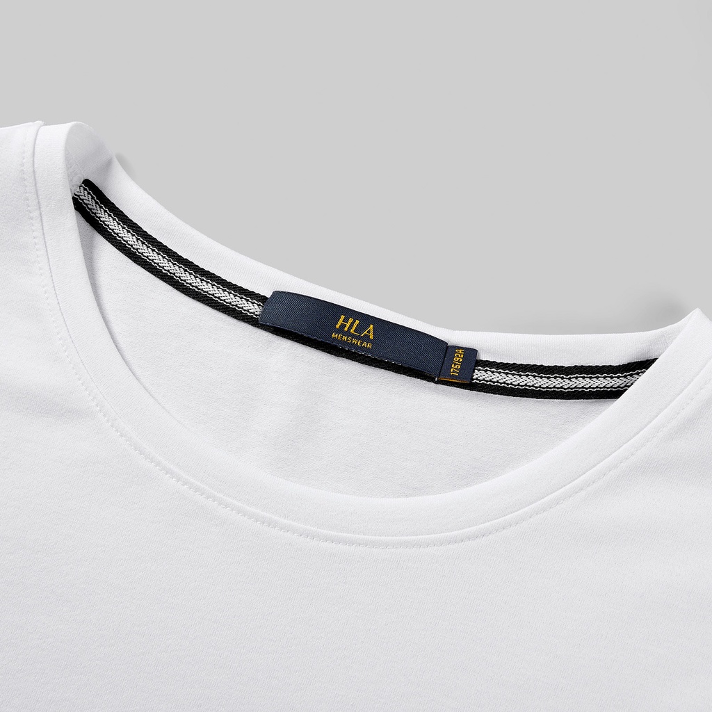 HLA - Áo Thun Nam Ngắn Tay Form Cổ Điển Fashion Casual Short Sleeve T-shirt