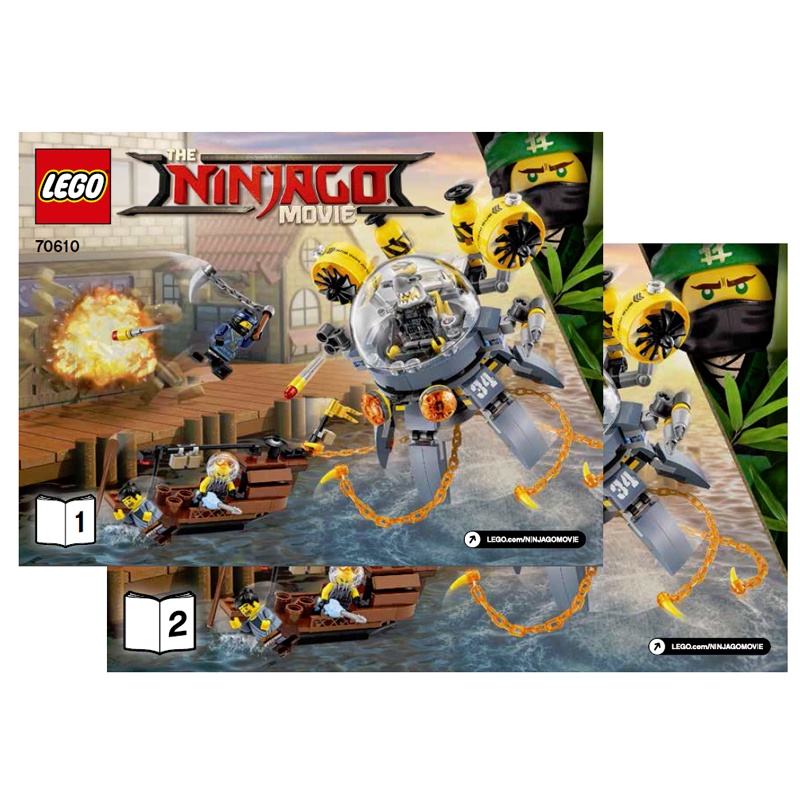 Lego Ninjago 70610 - Flying Jelly Sub - Bộ xếp hình Lego Tàu ngầm bay