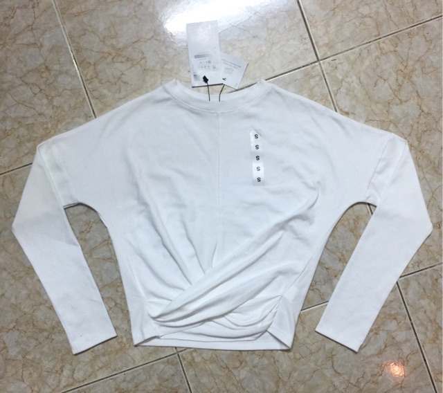 Áo Zara Xuất Xịn Xoắn Eo Trắng - Nude & Xanh Rêu Size S M ( Có Sẵn )