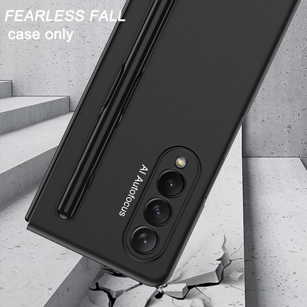 Ốp Điện Thoại Pc Cứng Siêu Mỏng Mặt Nhám Chống Sốc 1 Cái Có Ngăn Đựng Bút Cho Samsung Galaxy Z Fold 3