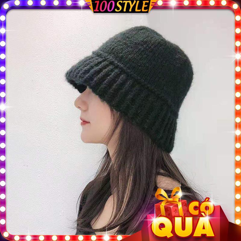 Nón Len Bucket Phối Viền Gân Dọc Korea Style