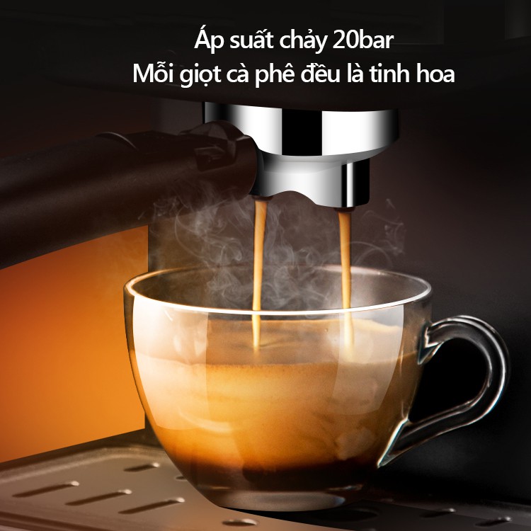 Máy pha cà phê chế biến coffee đa chức năng thân inox màn cảm ứng có ống đun đánh sữa BE137