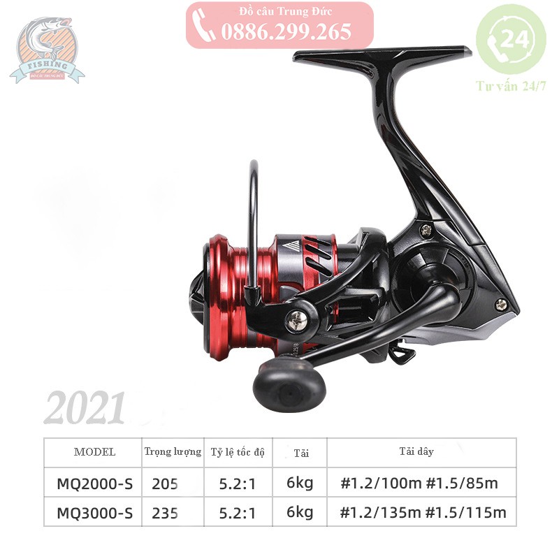 Máy câu cá đứng lure kim loại cối nông FISHMX MXS2000, 3000 cao cấp giá rẻ