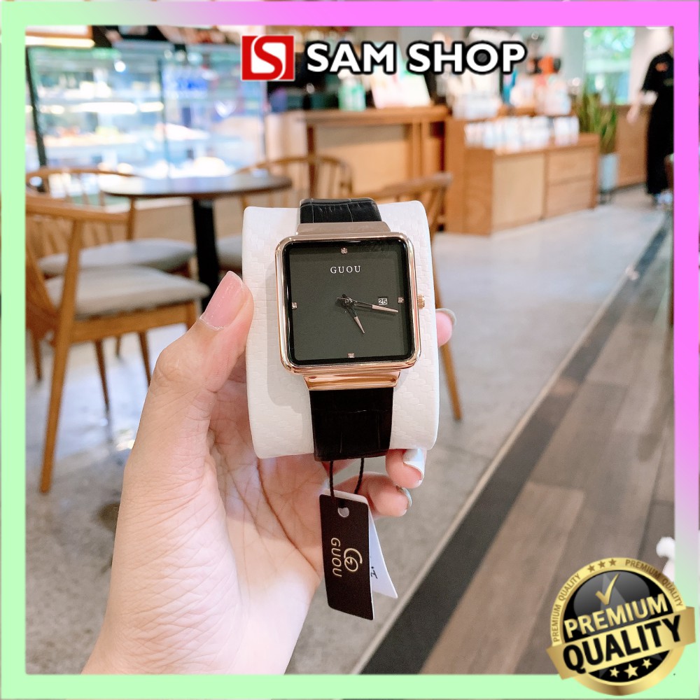 Đồng hồ Nữ GUOU chính hãng dây da mặt vuông - Kiểu Dáng Apple Watch 40mm (Tặng kèm hộp và Pin) - Sam's Shop | BigBuy360 - bigbuy360.vn