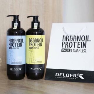 Bộ Dầu Gội Xả Delofil Argan Oil Protein Cho Tóc Gàu Dầu Phục Hồi  Mềm Mượt 800ml