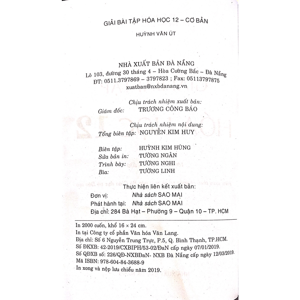 Sách - Giải Bài Tập Hóa Học Lớp 12 - Cơ bản