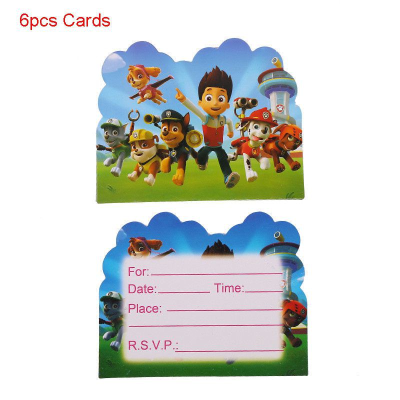 Sẵn Sàng Hàng!!! Phụ Kiện Trang Trí Tiệc Sinh Nhật Chủ Đề Paw Patrol Cho Bé