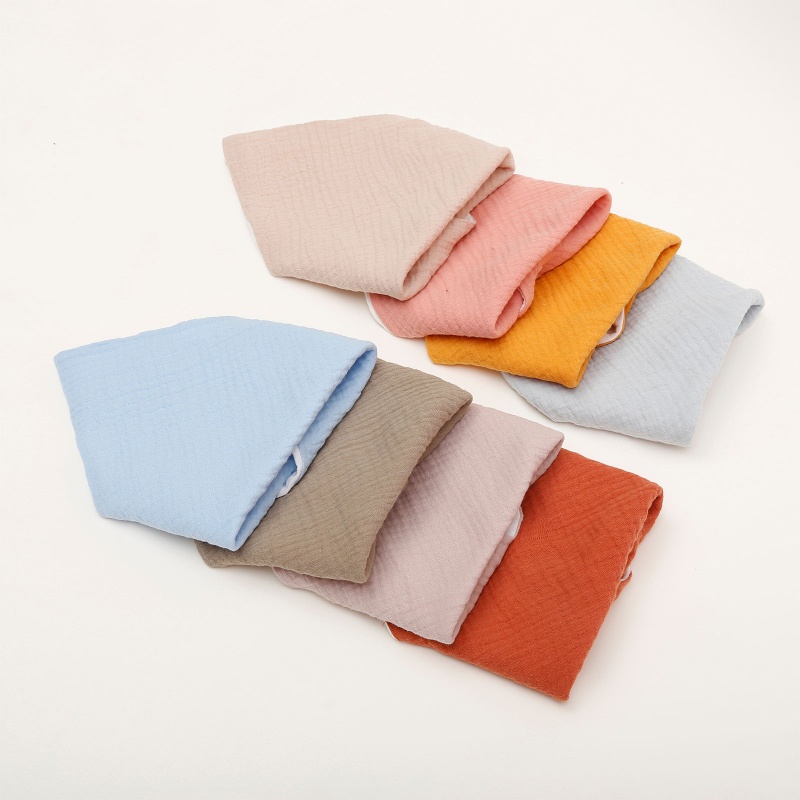 Yếm Ăn Tam Giác Bằng Vải Cotton Mềm Mại Cho Bé