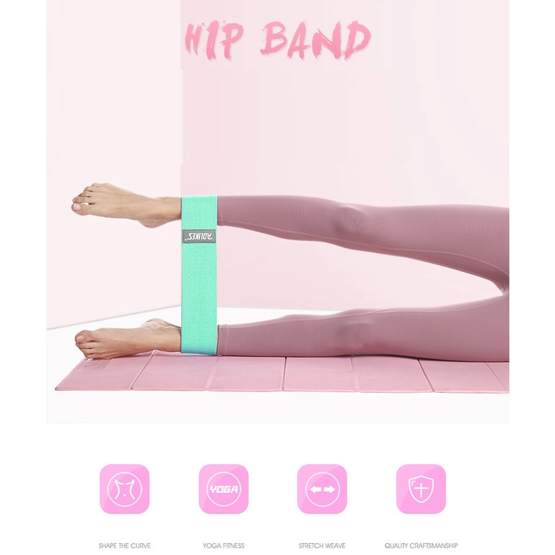 Bộ dây  3 Dây Mini Band Đàn Hồi Tập Mông Chân Đùi Aolikes Siêu Bền, Dây Kháng Lực Tập Gym Chính Hãng