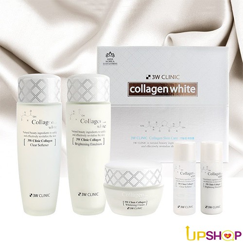 Bộ dưỡng trắng da 3W Clinic Collagen Skin Care- Đỏ