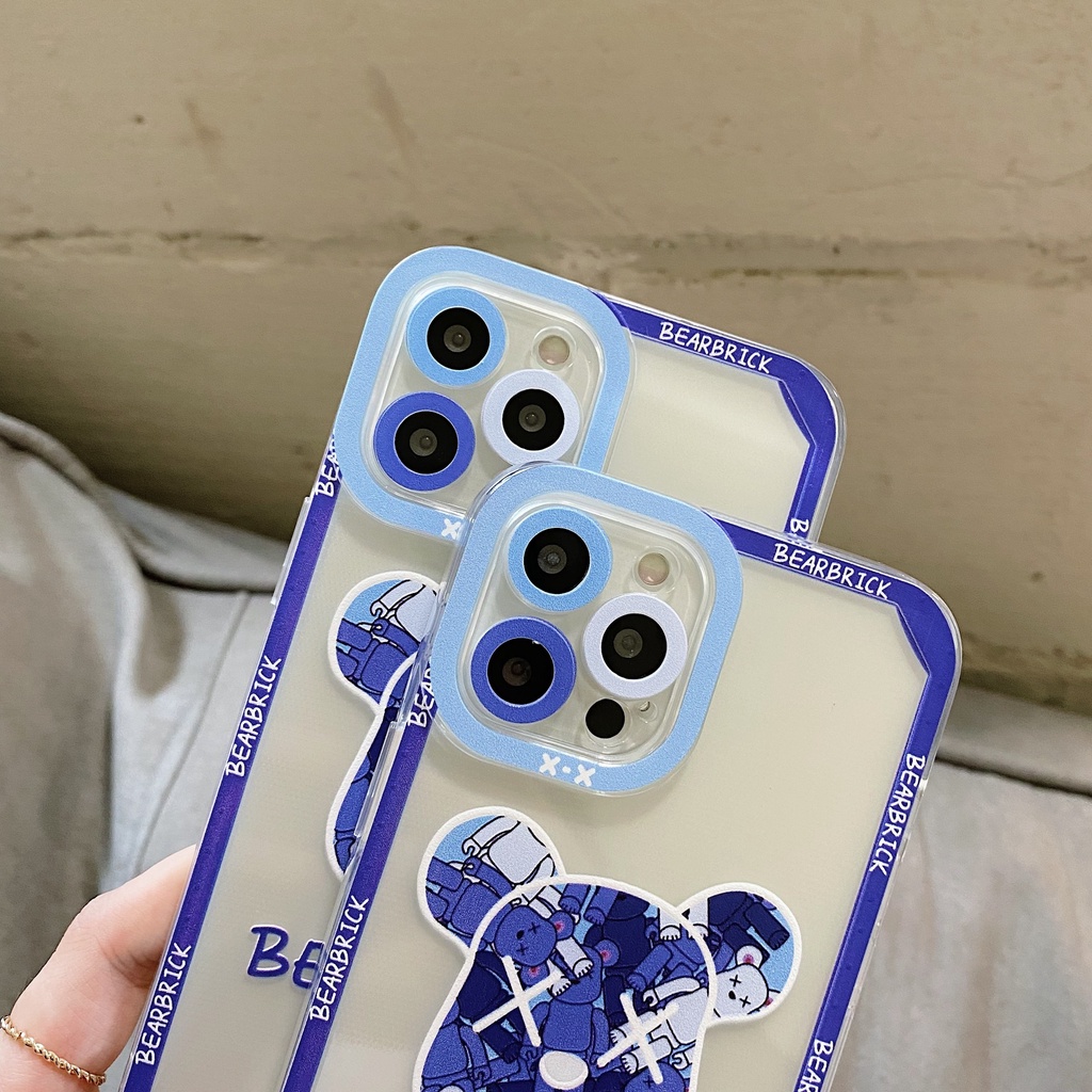 Ốp Điện Thoại Tpu Dẻo In Hình Gấu Sang Trọng Cho iPhone 11 12 13 pro Max XS X XR XS Max 7 8 6 6s plus SE 2020
