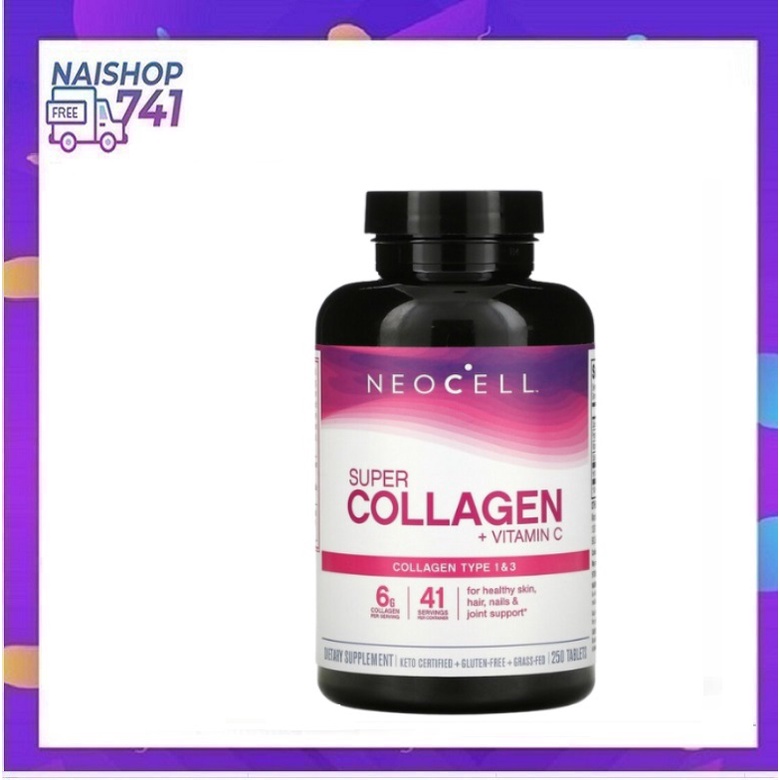 Neocell Super Collagen C Type 1&3 viên uống đẹp da, chống lão hóa (Chai 250 viên)