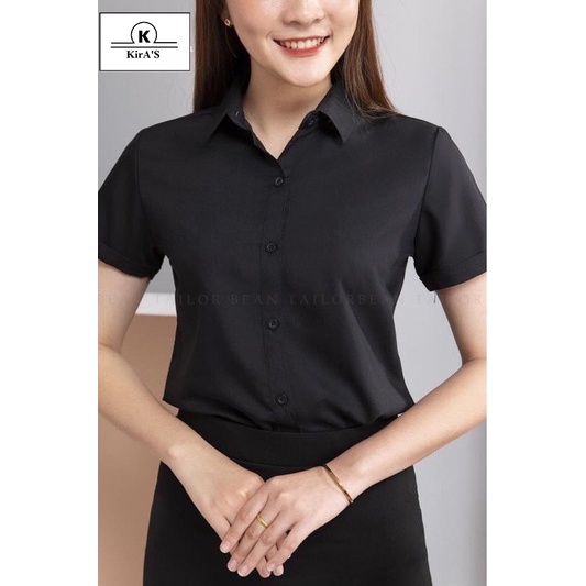 Áo sơ mi nữ ngắn tay công sở, chất liệu mềm mịn, ít nhăn, thiết kế trẻ trung AM99