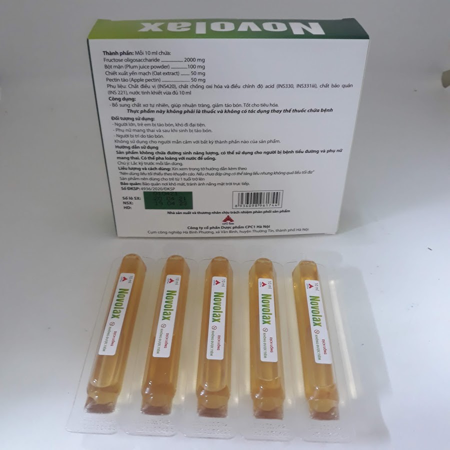 [ Chính Hãng ] NOVOLAX HỘP 20 ỐNG BỔ SUNG CHẤT XƠ