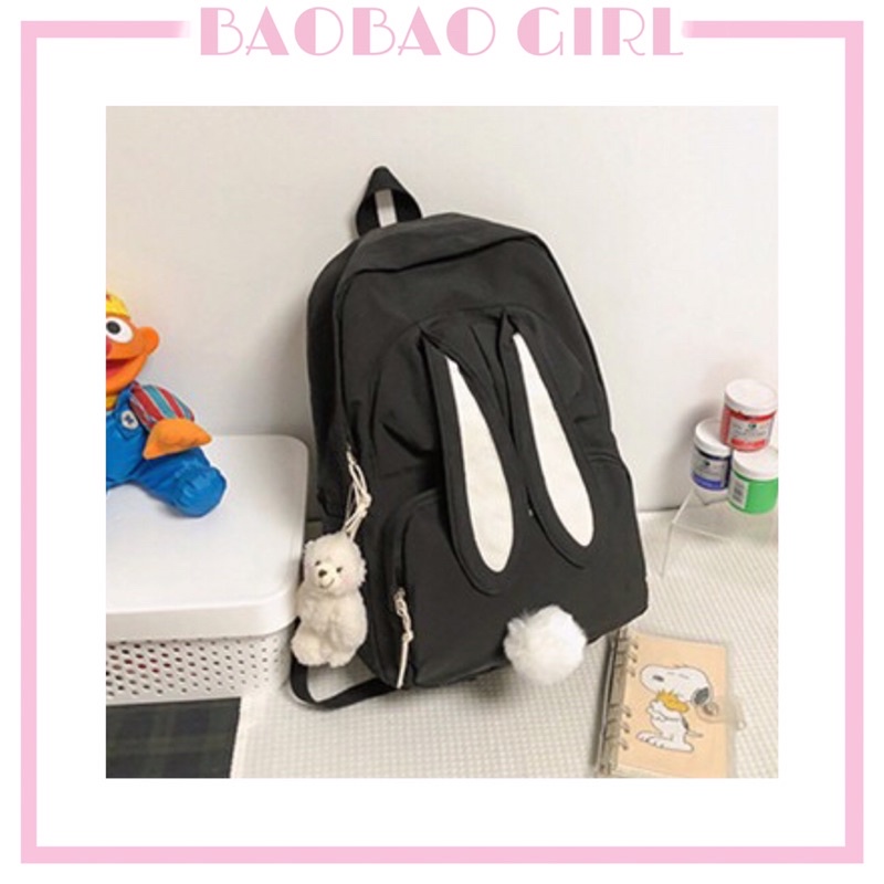 Balo, cặp sách đi học ulzzang hình con thỏ mã B1, hàng order 2 tuần BAOBAOGIRL
