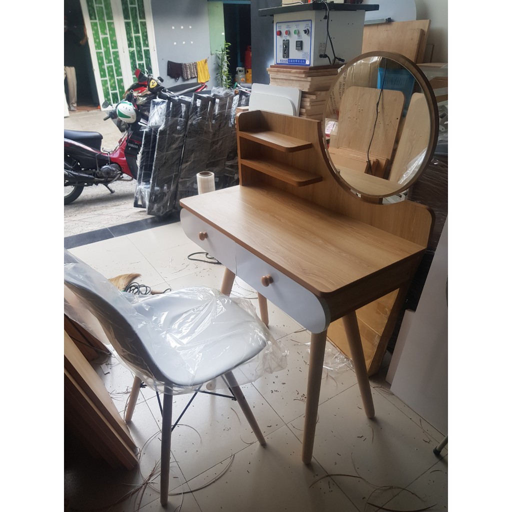 HÀNG VN - BÀN TRANG ĐIỂM RÁP SẴN PHONG CÁCH HIỆN ĐẠI (80*40*73cm)(chưa có ghế) | BigBuy360 - bigbuy360.vn