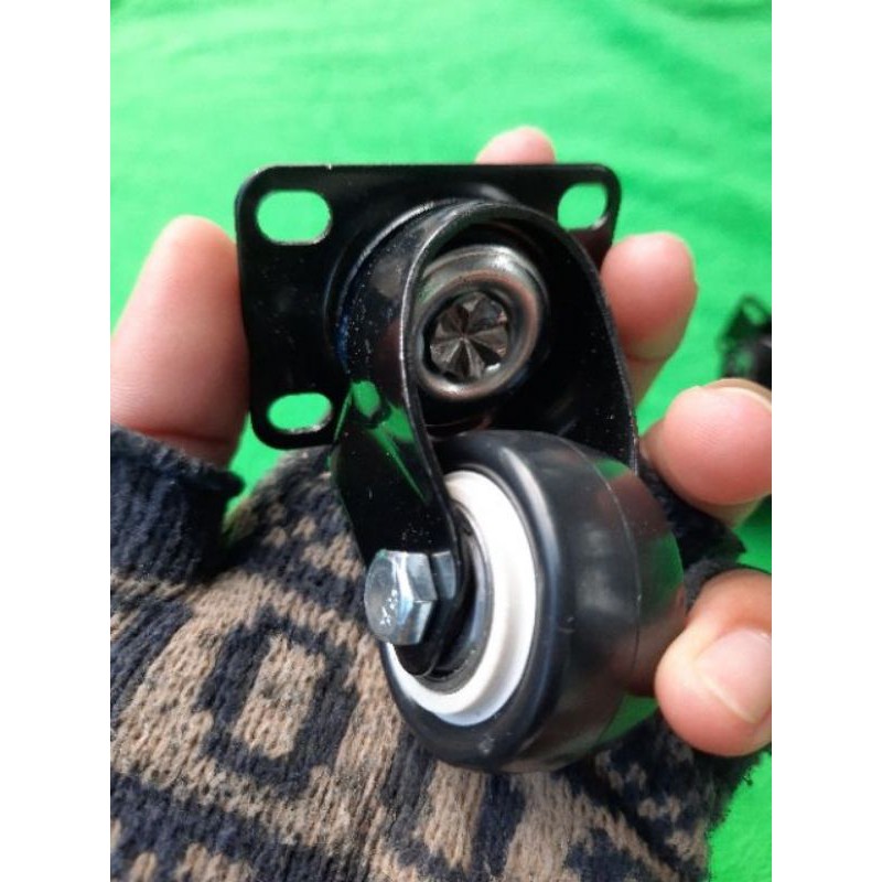 Combo 4 Bánh Xe Cao Cấp Có Khóa Sơn Tĩnh Điện - Dùng Cho Thùng Loa Kẹo Kéo Tủ Bàn - Cỡ 4cm Và 5cm