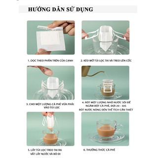 [Combo 100] phin giấy pha cà phê, cà phê phin giấy dùng 1 lần