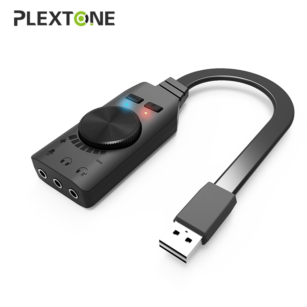 Thẻ âm thanh có đầu USB và cổng âm thanh Plextone gs3