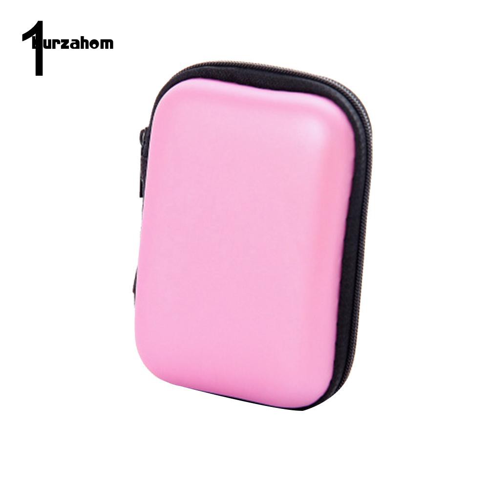 Túi đựng tai nghe mini khóa kéo hình chữ nhật/ vuông nhỏ xinh và tiện lợi