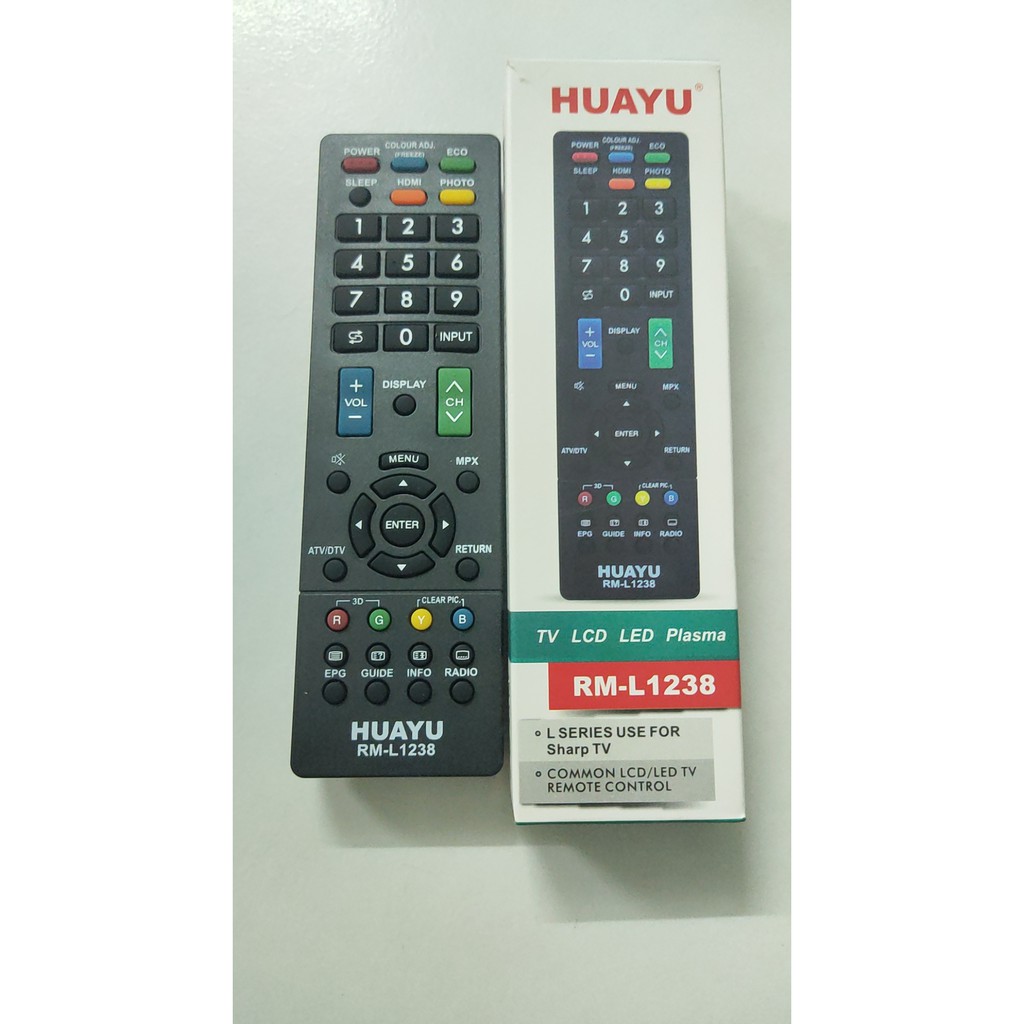 REMOTE ĐIỀU KHIỂN TIVI SHARP RM-L1238 CHO TẤT CẢ CÁC DÒNG TIVI SHARP. Bảo hành 1 năm