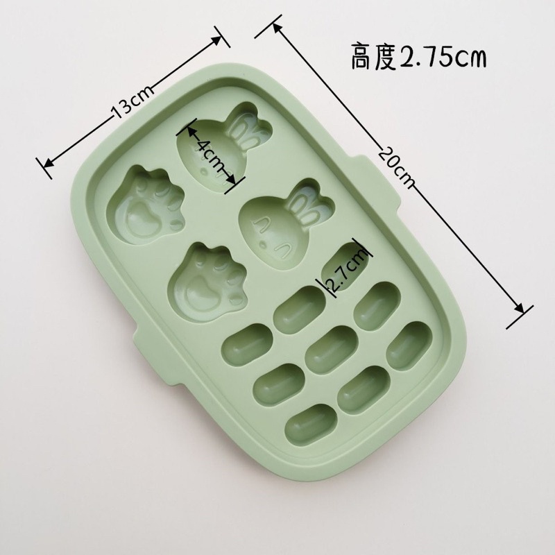 Khuôn silicone làm xúc xích và bánh ăn dặm cho bé, thiết kế đáng yêu hình thỏ và bàn chân