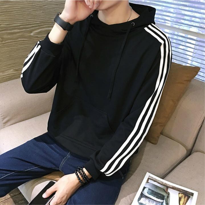 Áo Hoodie Nam Nữ Phối Xọc Cánh Tay Chất Nỉ Bông Dày