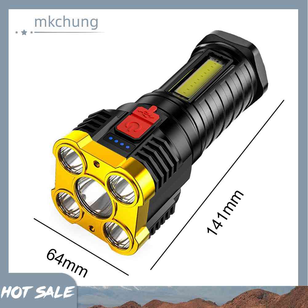 Đèn Pin Siêu Sáng 500LM COB Cắm Trại Tiện Dụng