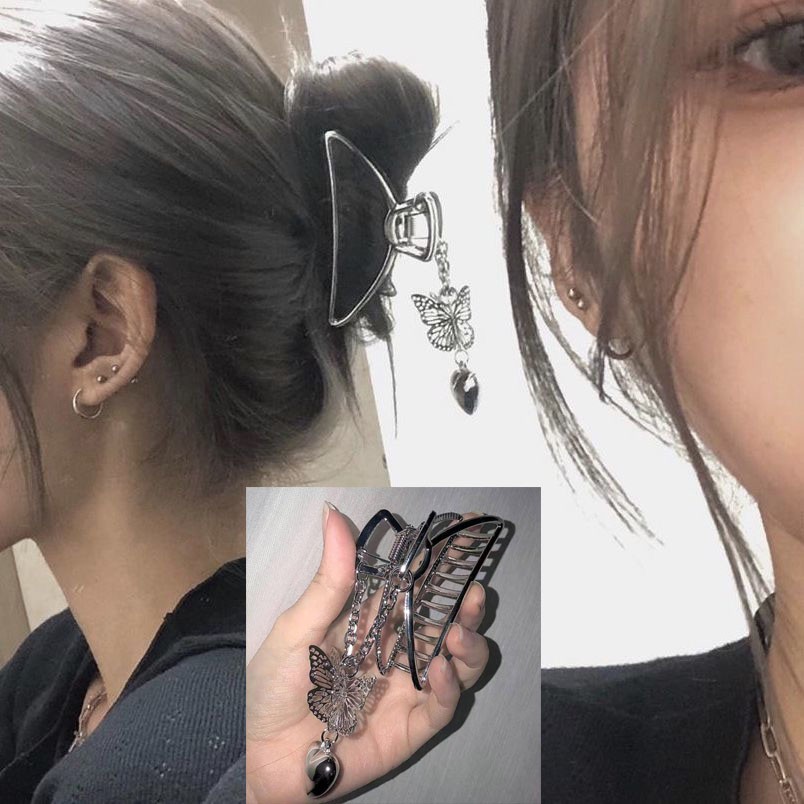 Kẹp Tóc Haimeikang Mặt Hình Bươm Bướm Và Trái Tim Thời Trang