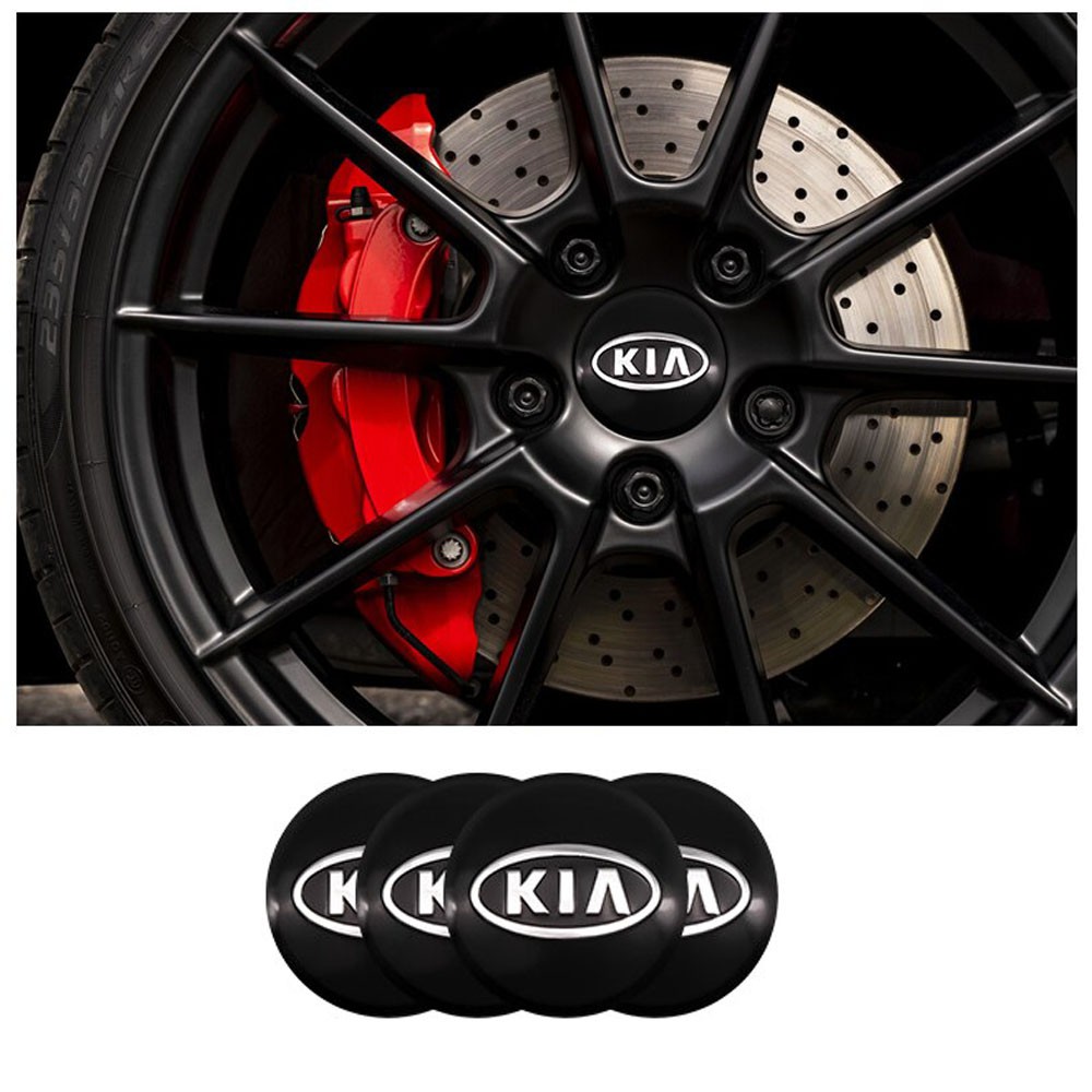 Bộ 4 logo KIA ốp lazang ô tô các loại xe 56mm