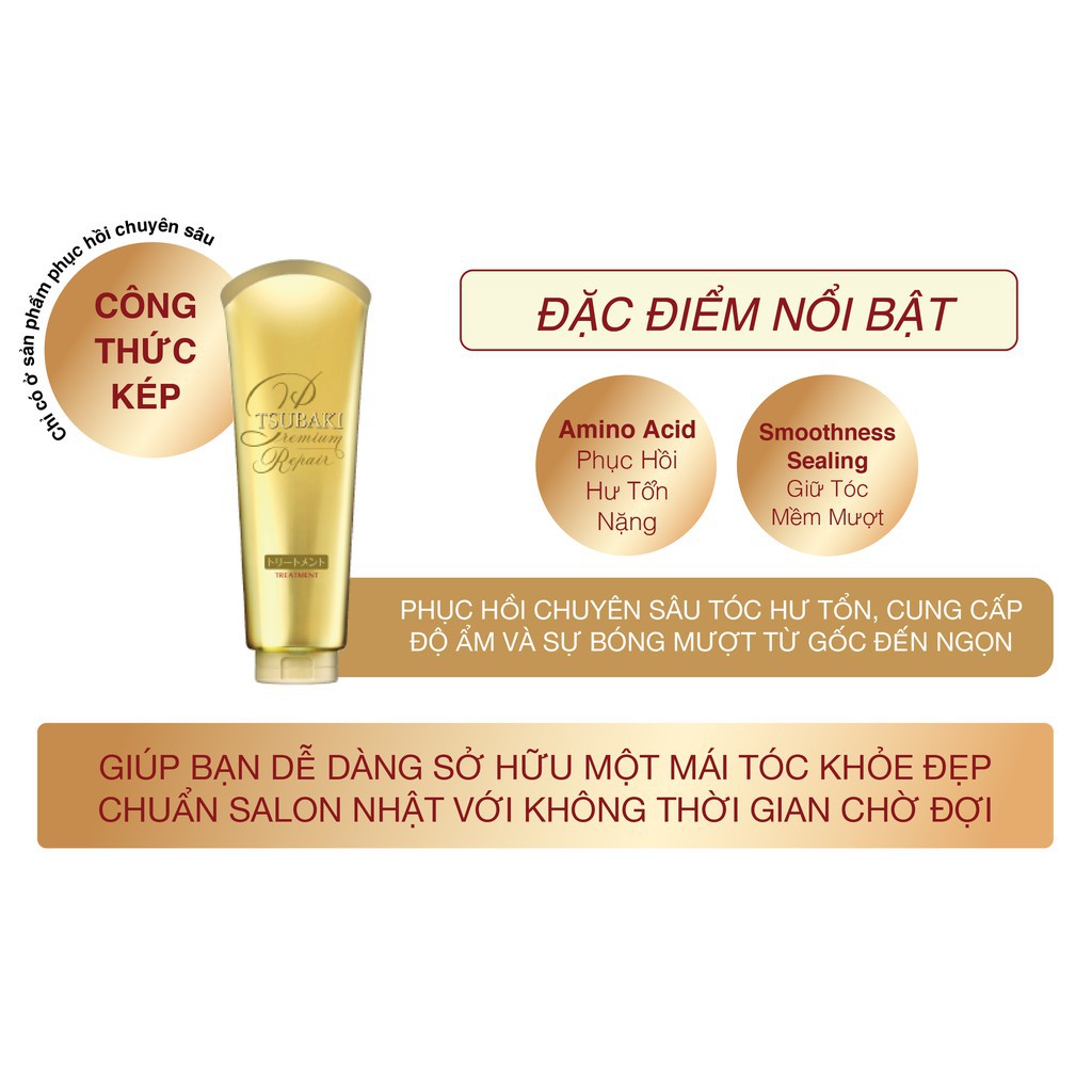 Tsubaki Kem Xả Phục Hồi Ngăn Rụng Tóc Premium Repair Treatment 180g