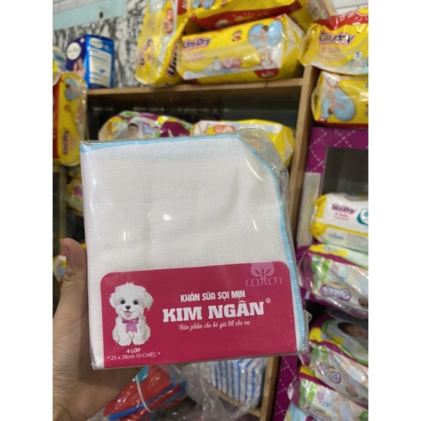 Combo 10 khăn gạc nhật Kim Ngân 4 lớp loại dày