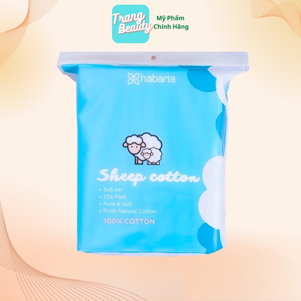 Bông Tẩy Trang Cừu Habaria Sheep Cotton 234 Miếng