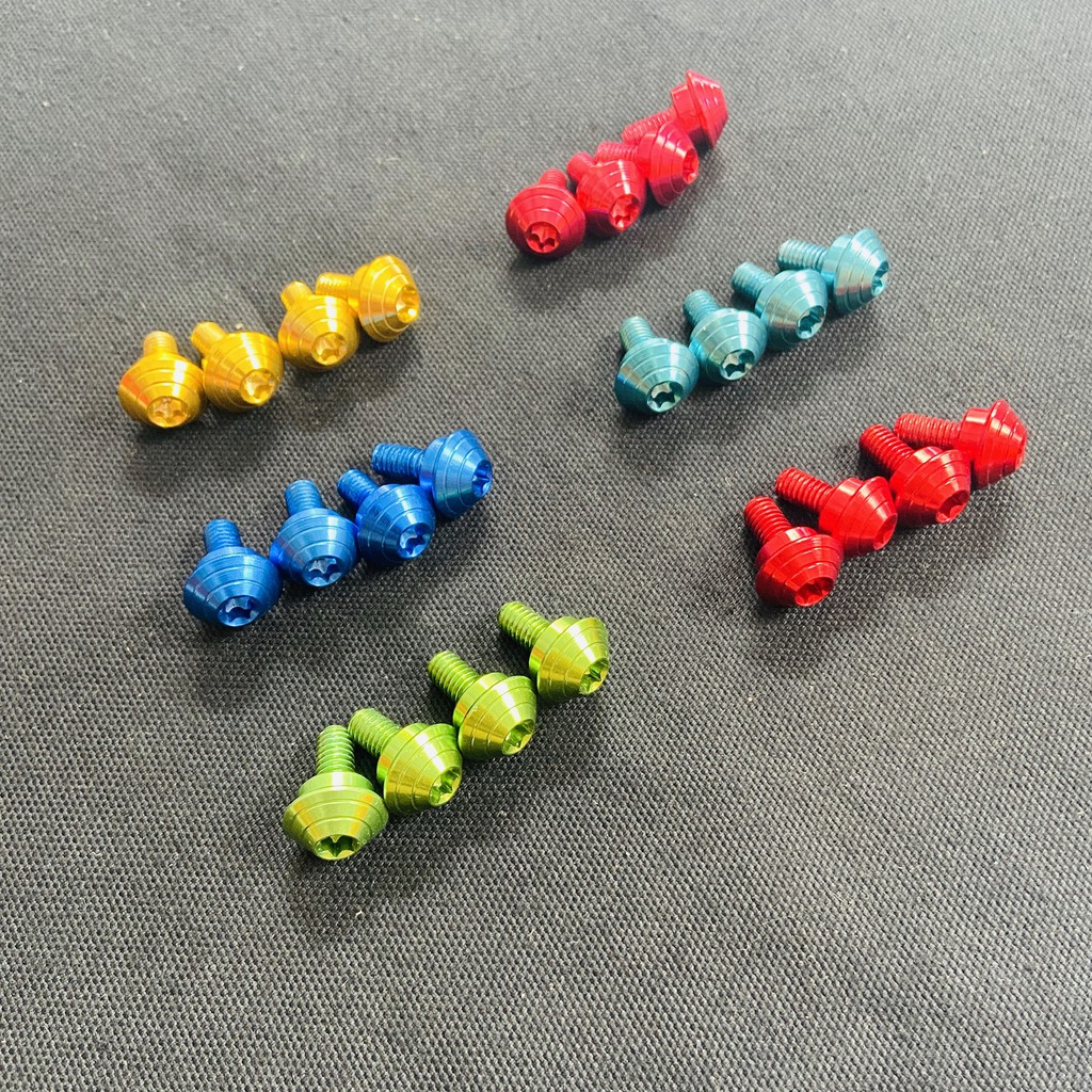 TRỌN BỘ 04 ốc gắn đuôi dè xe EXCITER 150 đời 2015 trở lên, ốc nhôm CNC độ lên màu rực rỡ trang trí xe