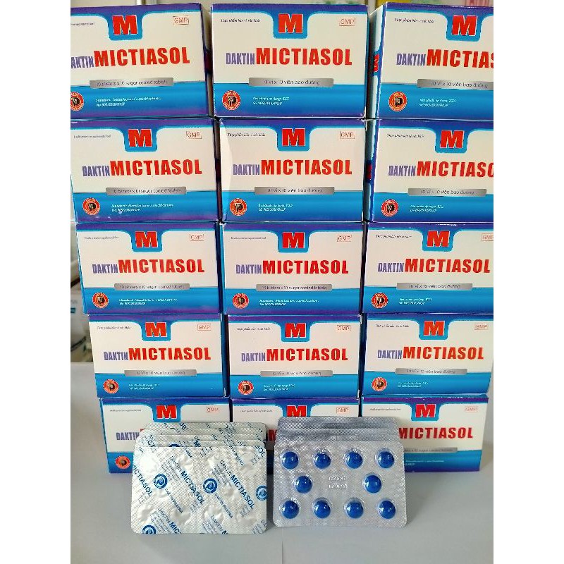 DAKTINMICTIASOL Hộp 100 Viên bao đường giúp thanh nhiệt, lợi tiểu