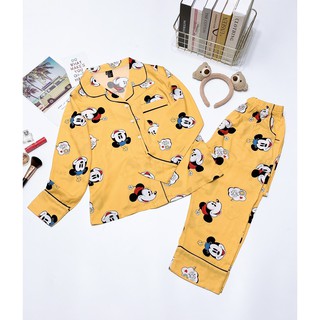 Bộ Pijamas dài chất tole