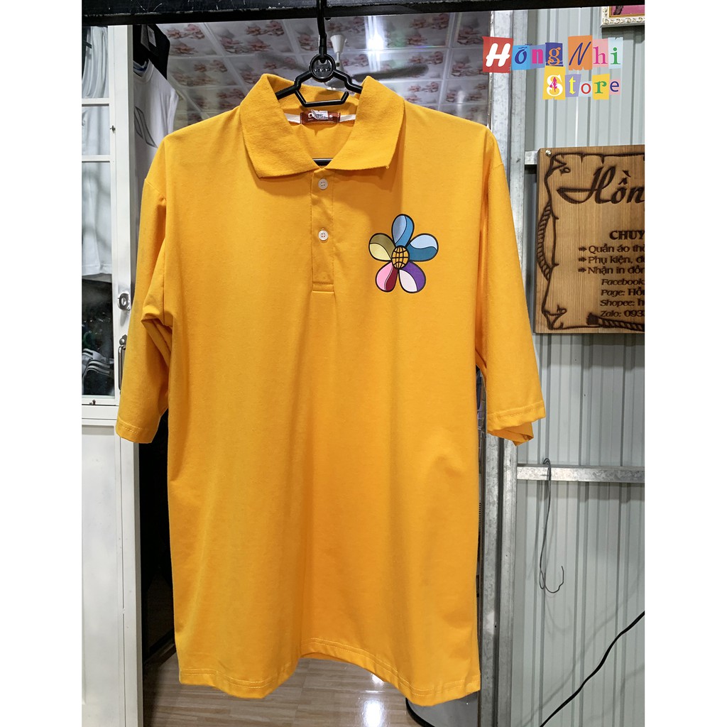 Áo Thun Polo Tay Lỡ, Áo Polo Tay Lỡ In Hình - Áo Polo Mix Unisex - mm