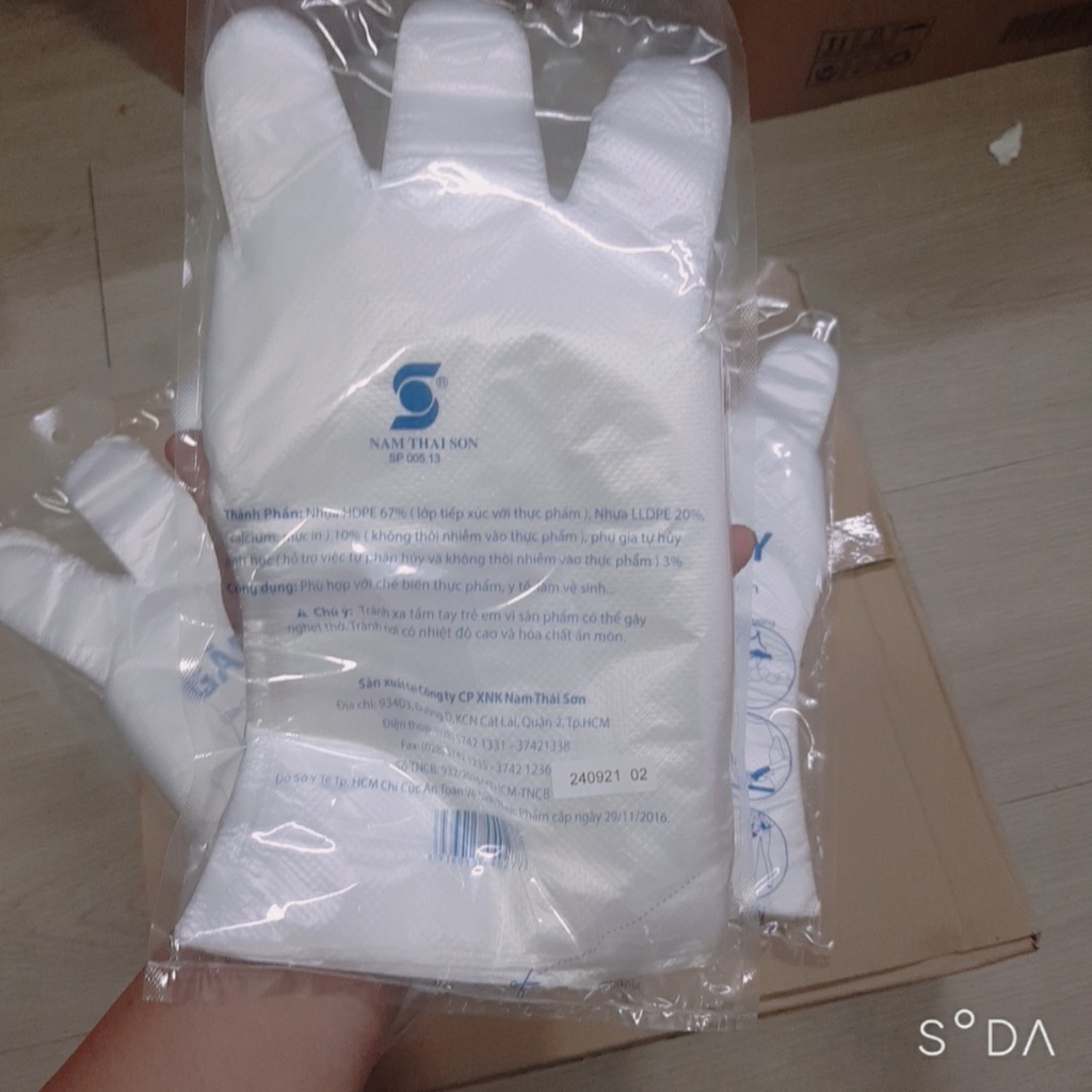 Bao Tay Nilong 100 cái Tự Hủy Sinh Học