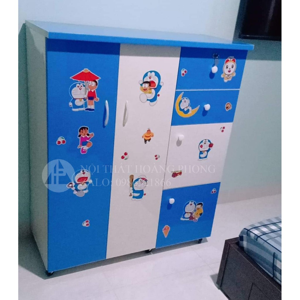 Tủ quần áo trẻ em đẹp doremon - Giá tại xưởng