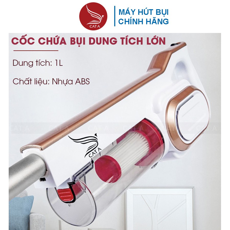 [CÁT Á] Máy Hút Bụi Cầm Tay Cát Á VC20A Công Suất 600W Lực Hút 12000Pa Bảo Hành 6 Tháng Kèm 9 Đầu Hút + Đầu Hút Chăn Nệm | BigBuy360 - bigbuy360.vn